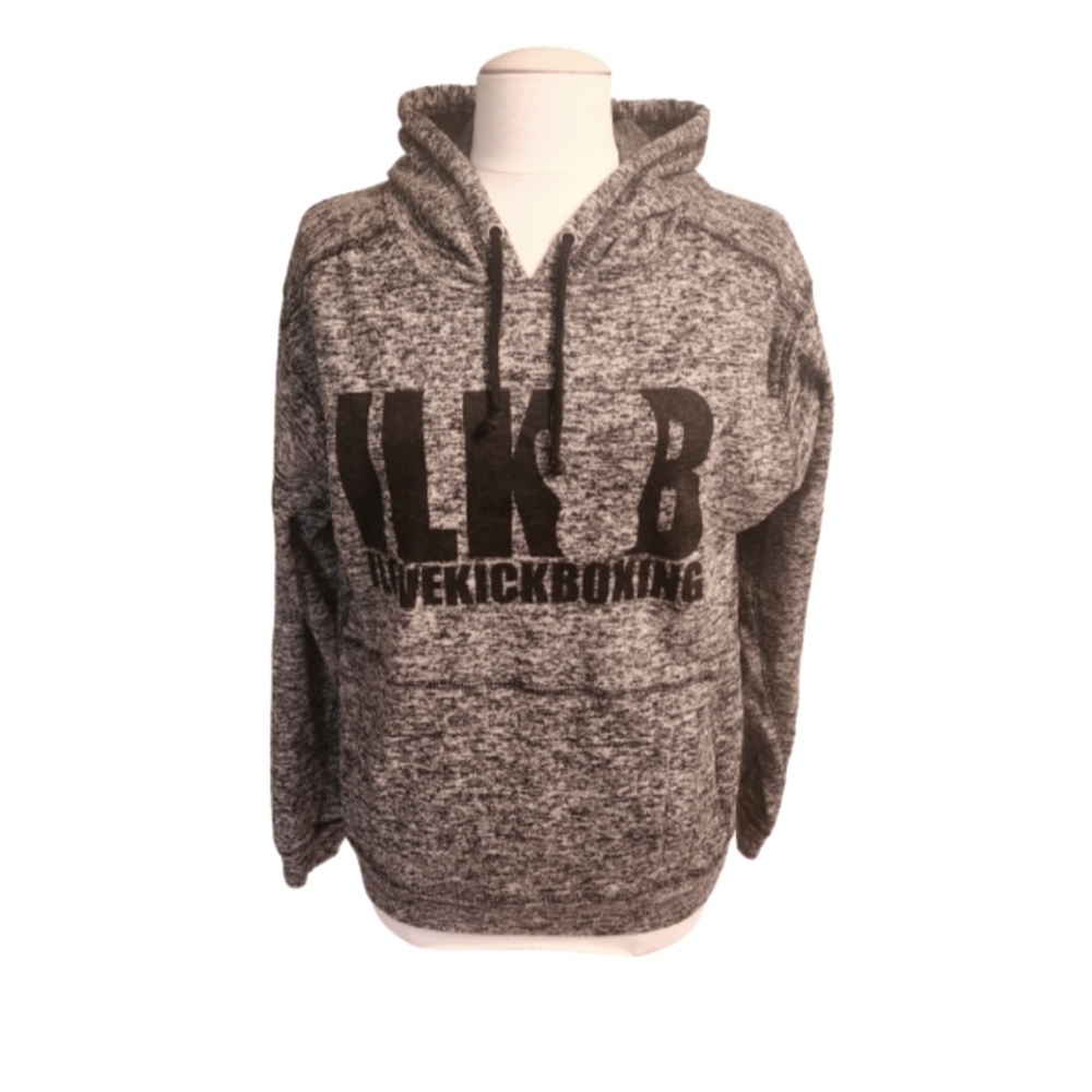 ILKB "I Love Kick Boxing" Heathered Gray Hooded Sweatshirt